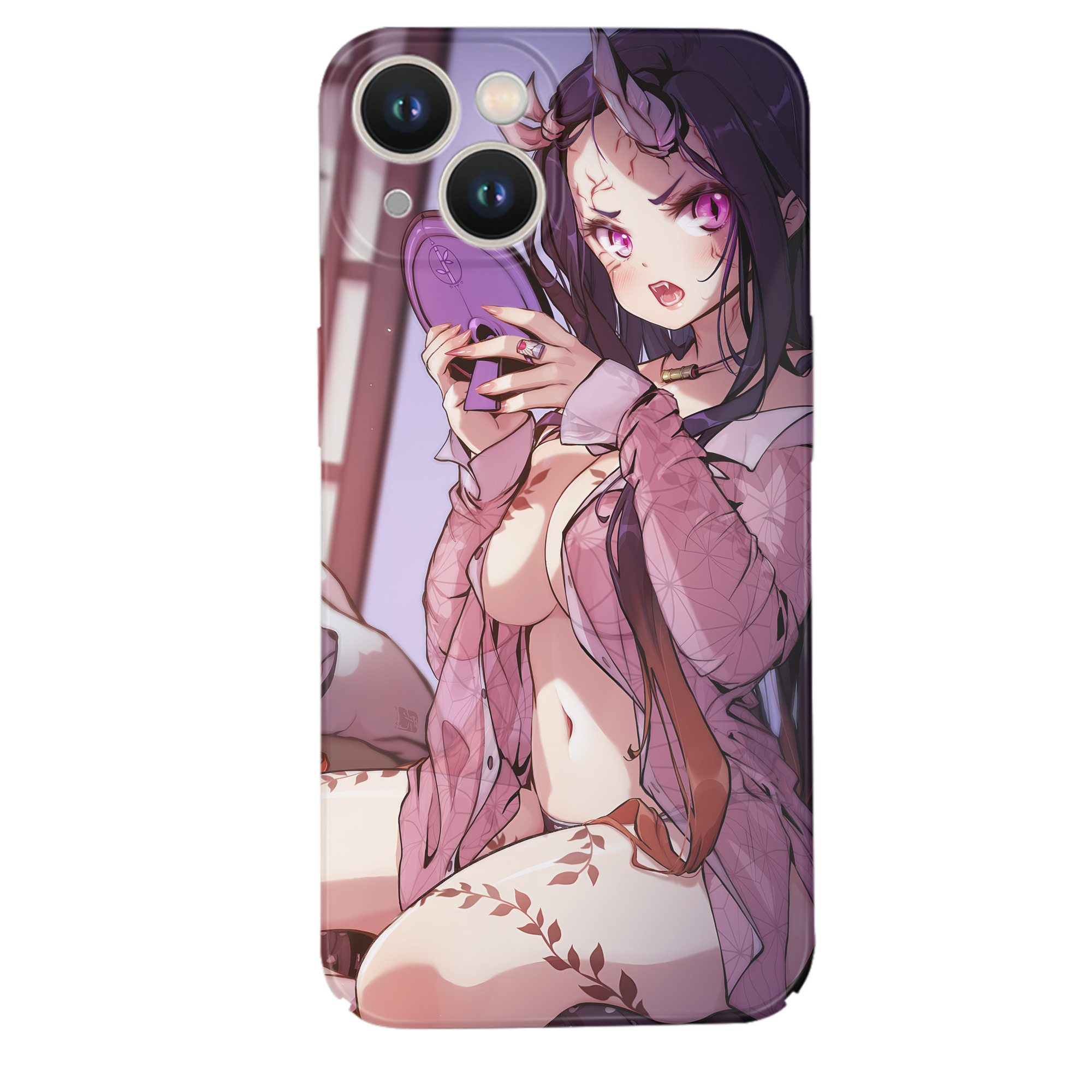 （画像用） 鬼滅の刃（きめつのやいば）竈門 禰󠄀豆子／かまど ねずこ Kamado Nezuko 【iPhone 14シリーズ対応】ハードケース